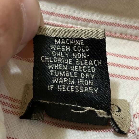 Decoded Men's Red Striped Long Sleeve Front Pocket Button Up Shirt Size XL - Picture 5 of 5